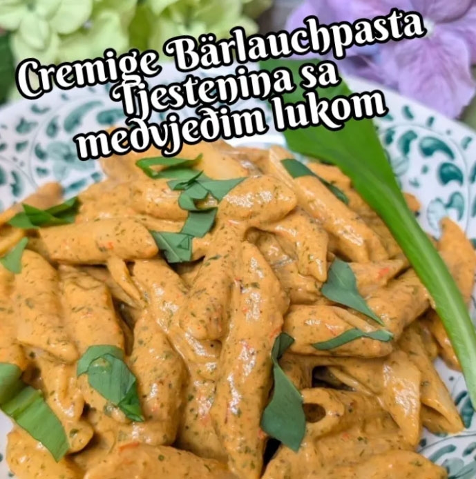 🍝 Mì Ý Xốt Lá Tỏi Rừng (Bärlauchpasta) làm bằng nồi chiên không khí – công thức mùa xuân